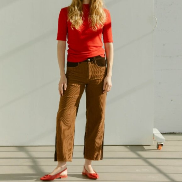 New Without Tags! CARLEEN Wraparound Two-Toned Relaxed Jeans, Size 8 - Picture 4 of 9